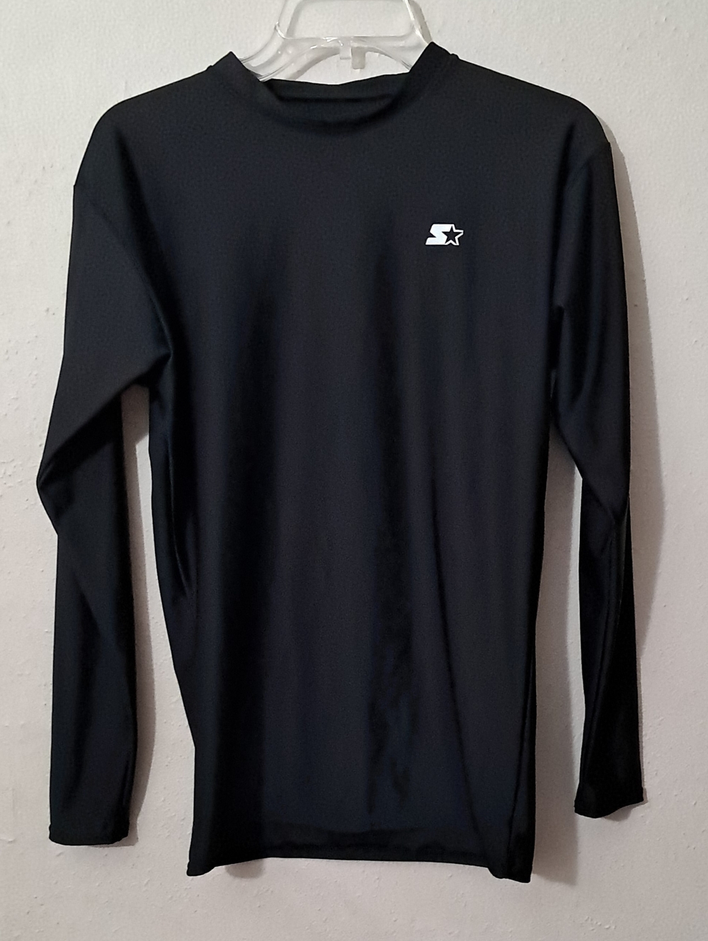 STARTER Men's Size XL Black Long Sleeve Performance Top